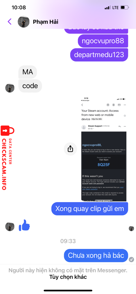 Ebidensya laban sa Nguyen Cong Huy
