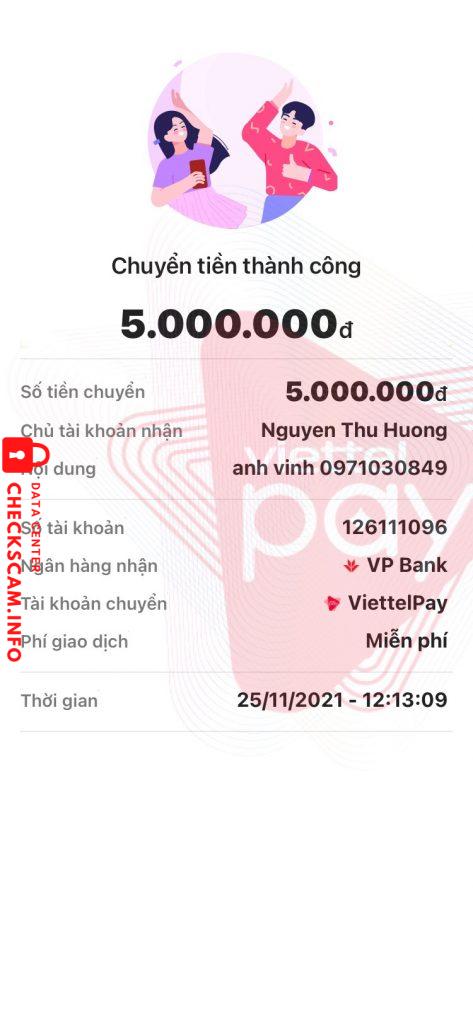 Preuves contre Nguyễn Thu Hương