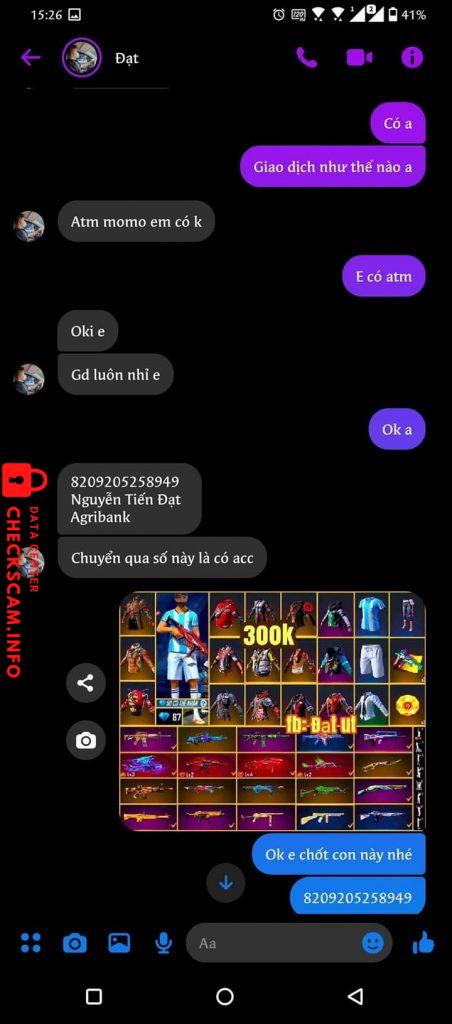 Preuves contre Nguyễn Tiến Đạt