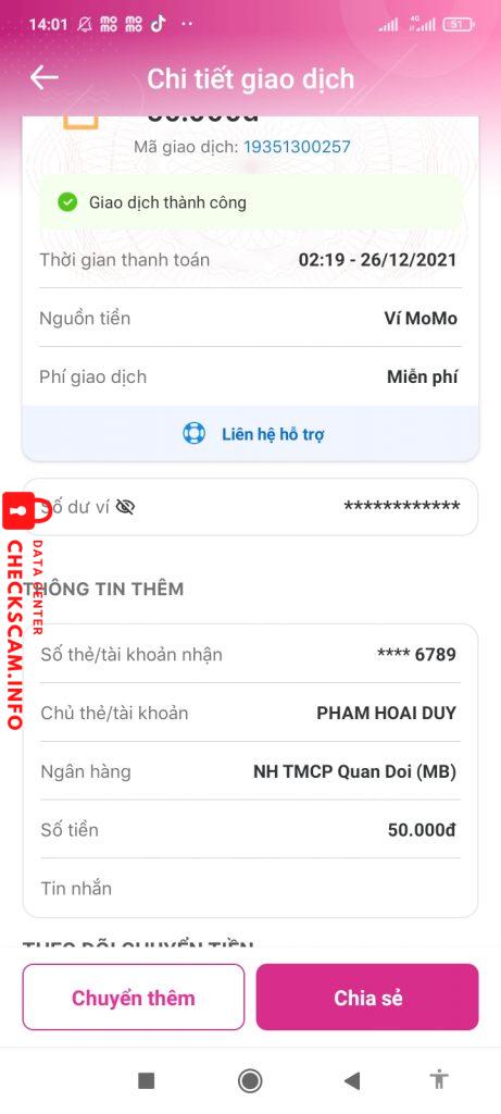 Preuves contre Phạm Hoài Duy