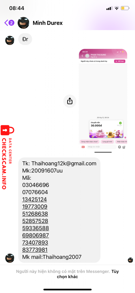 Preuves contre Phạm Thị Dung