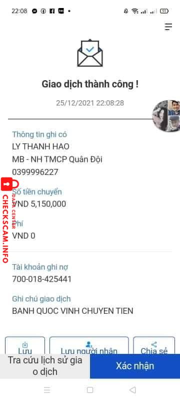 Preuves contre Ly Thanh Hao