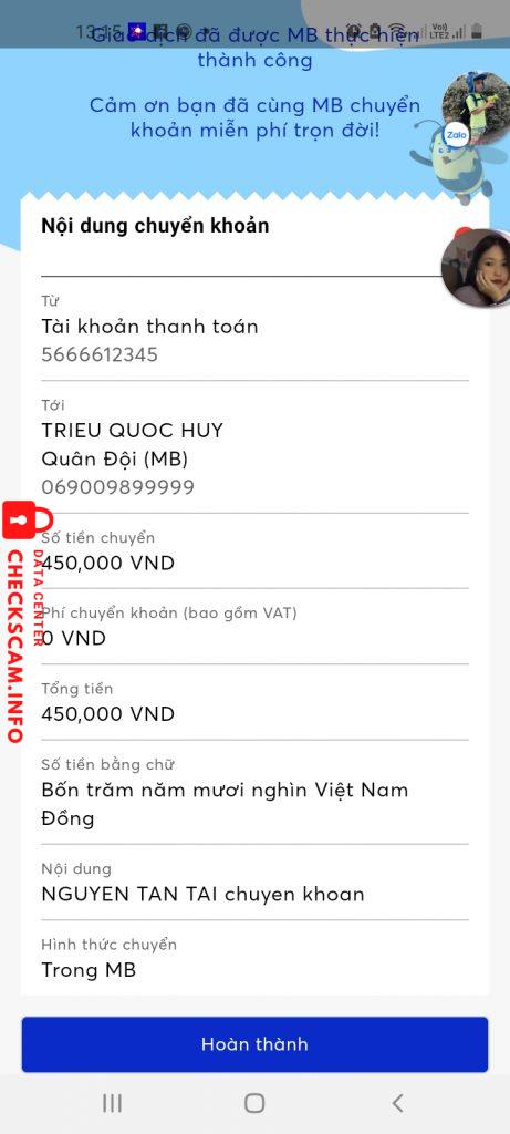 Preuves contre Trieu Quoc Huy