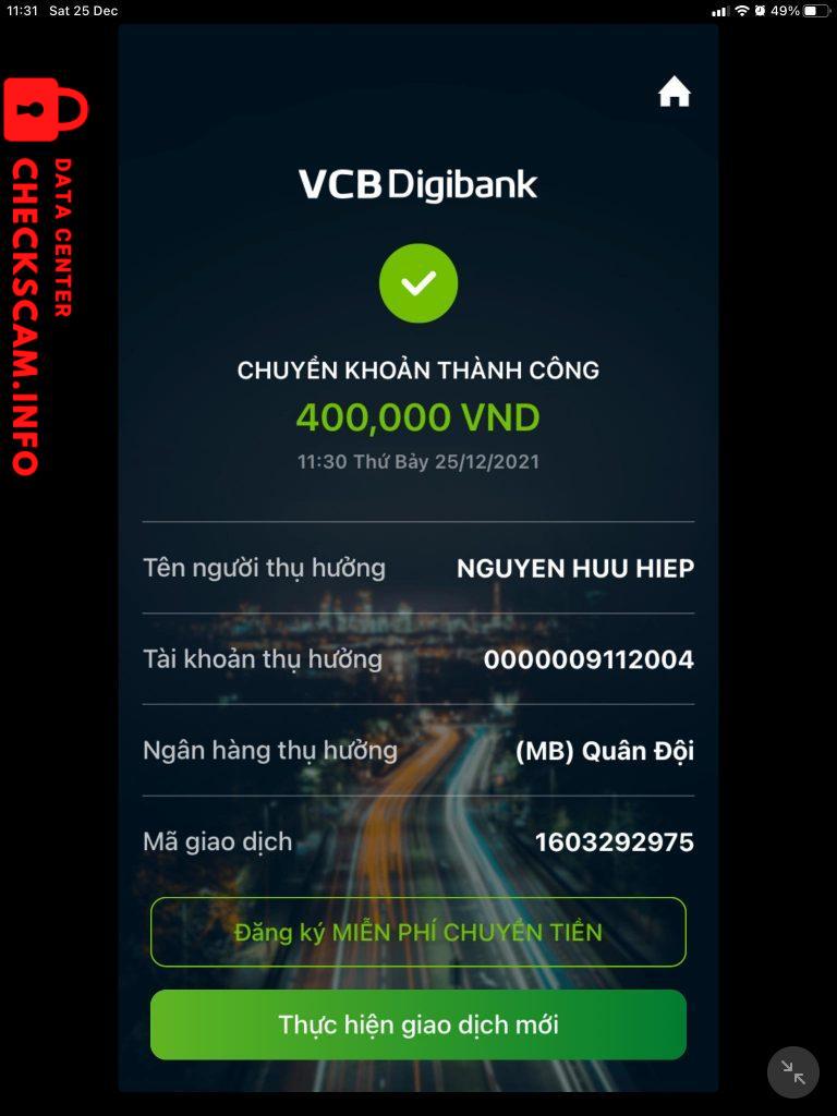 Ebidensya laban sa Nguyen Huu Hiep