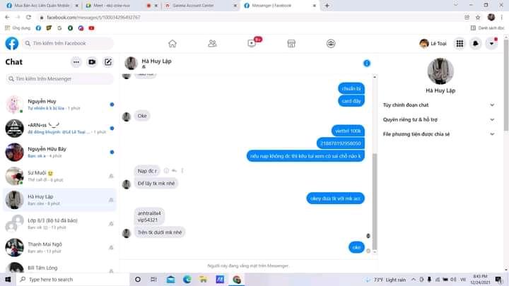 Preuves contre Hà Xuân Lập