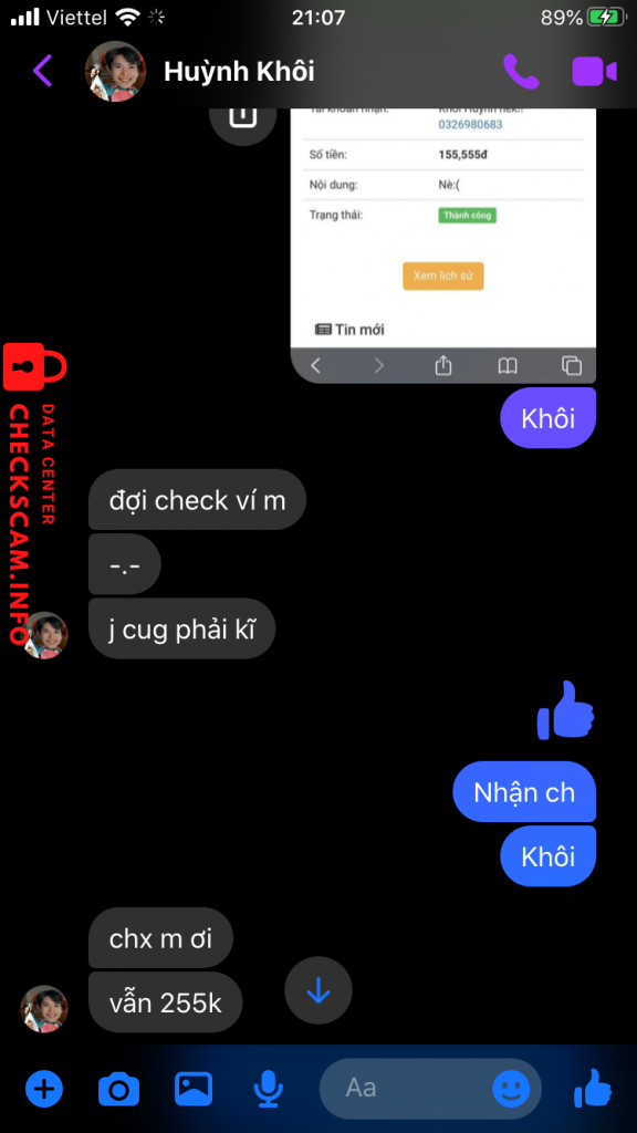 Preuves contre Huỳnh Khôi