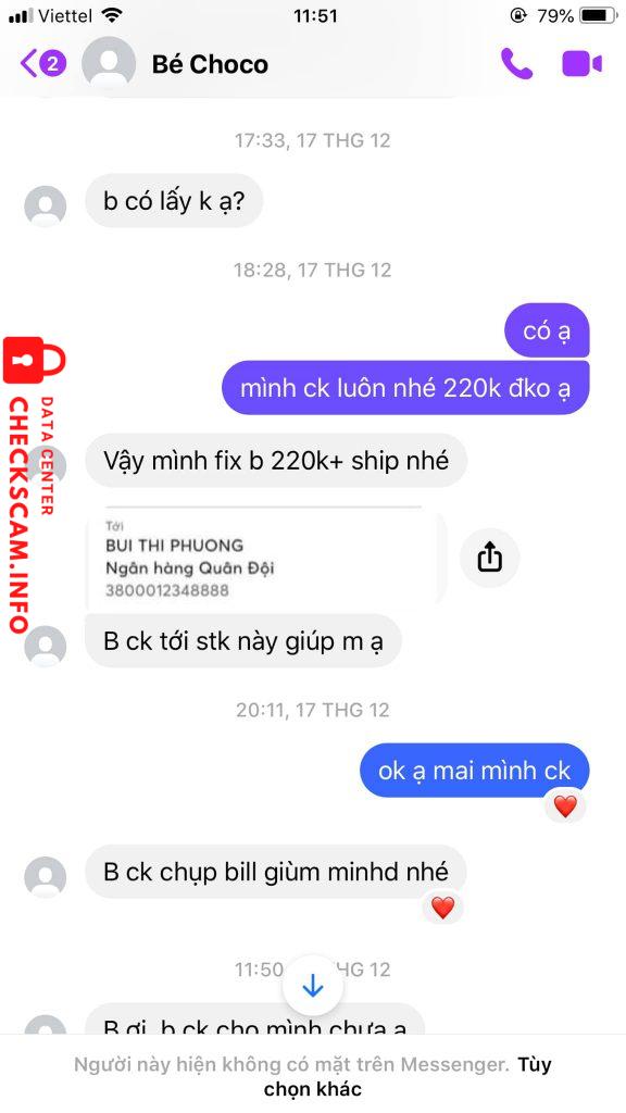 Preuves contre Bui Thi Phuong