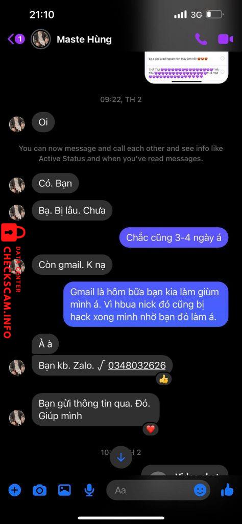 Preuves contre Trieu Tien Hung