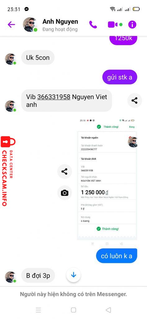 Preuves contre Nguyễn Việt Anh