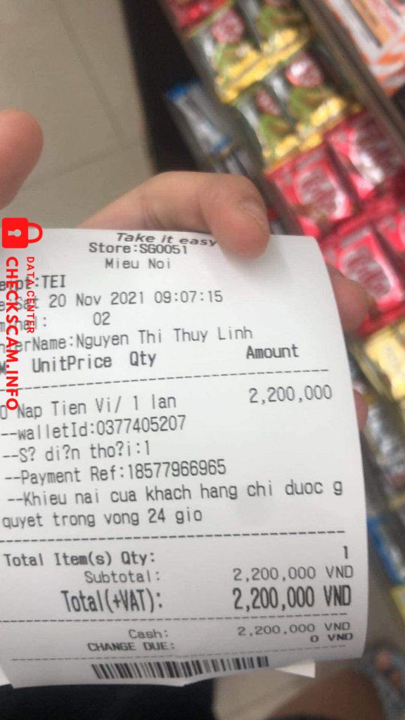 Preuves contre Như Nguyệt