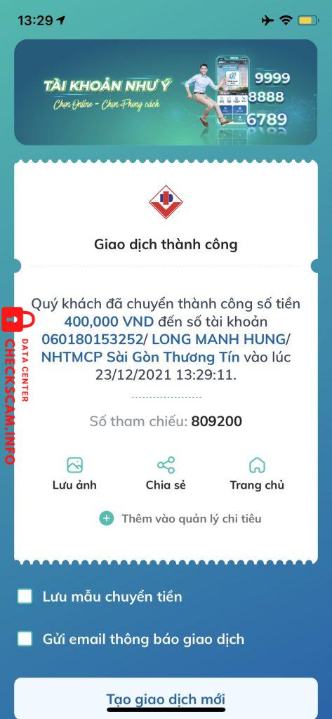 Preuves contre Long Manh Hung