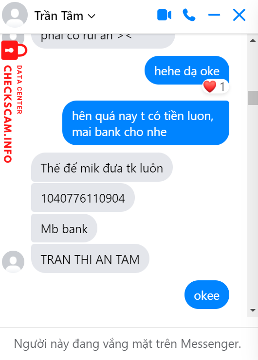 Preuves contre Tran Thi An Tam
