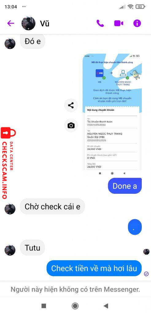 Preuves contre Nguyen Ngoc Thuy Trang