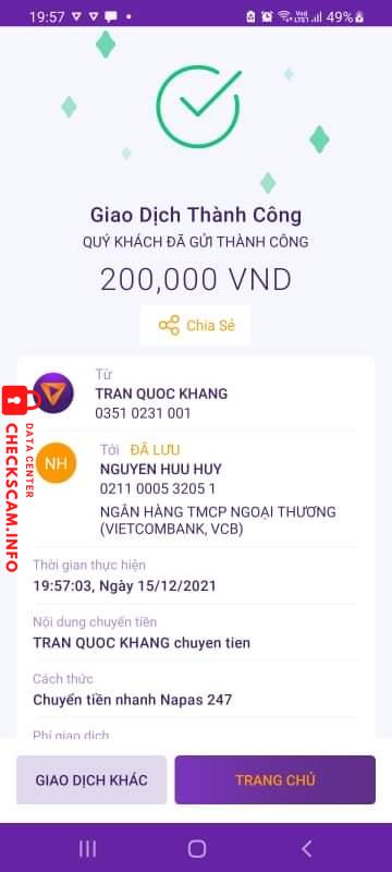 ဆန့်ကျင်သက်သေ Nguyen Huu Huy
