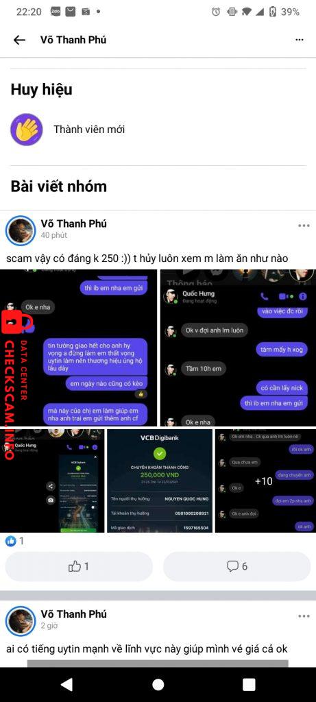 Preuves contre Nguyễn Quốc Hưng