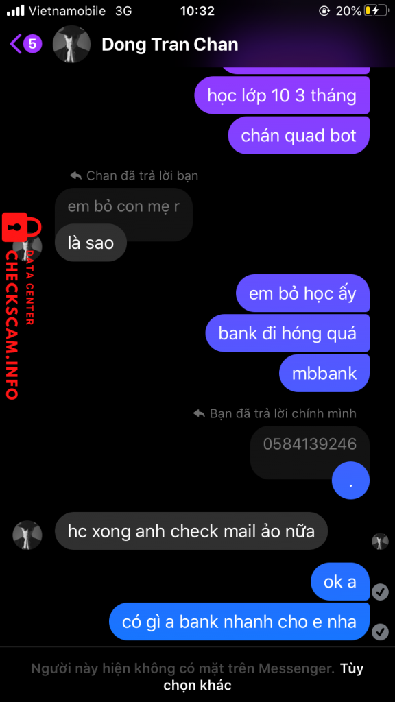 Preuves contre Đông Chần Trân – Checkscam72h.com