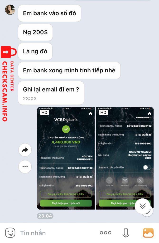 针对的证据 Nguyen Trung Hieu