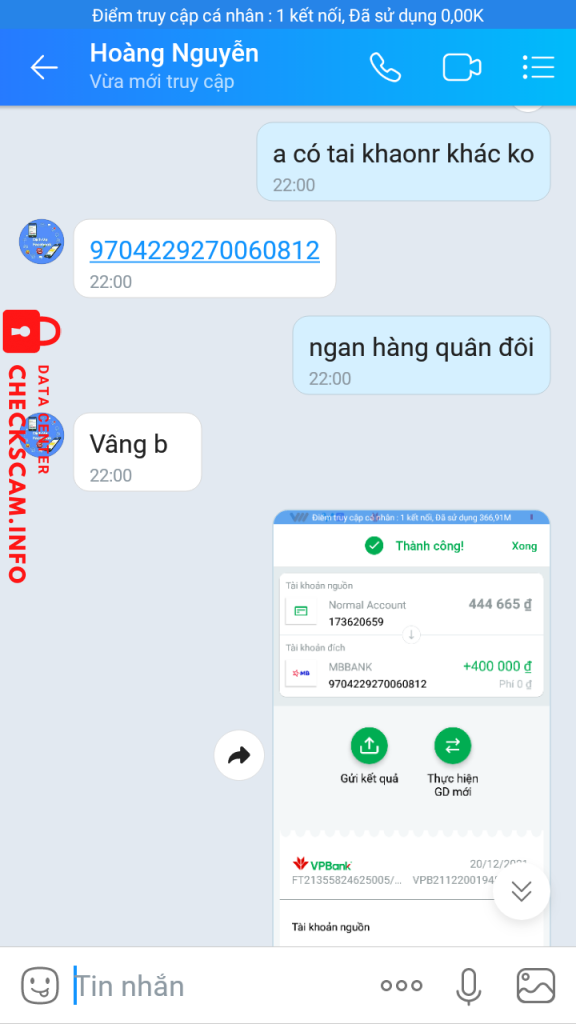 Preuves contre Nguyễn Văn hoàng
