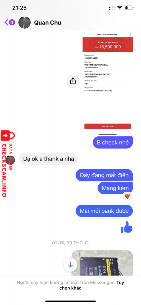Preuves contre Hoang Le Quyen