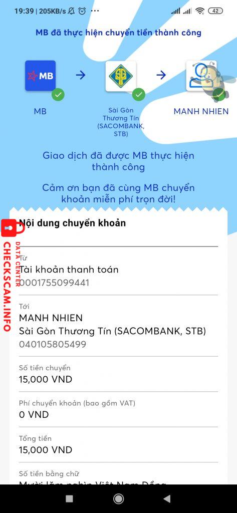 Preuves contre Manh Nhien