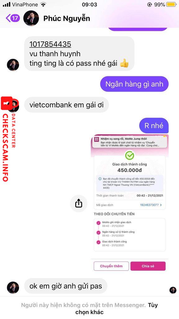 Preuves contre Vũ Thanh Huỳnh