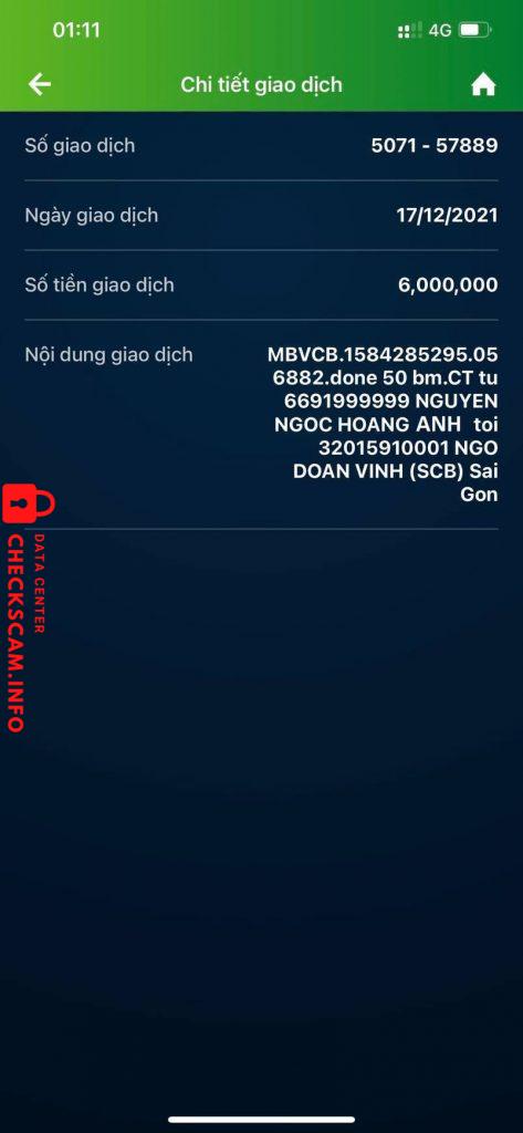 Preuves contre Ngô Đoàn Vinh