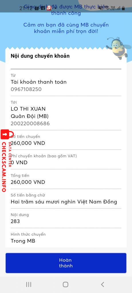 ဆန့်ကျင်သက်သေ Lo Thi Xuan