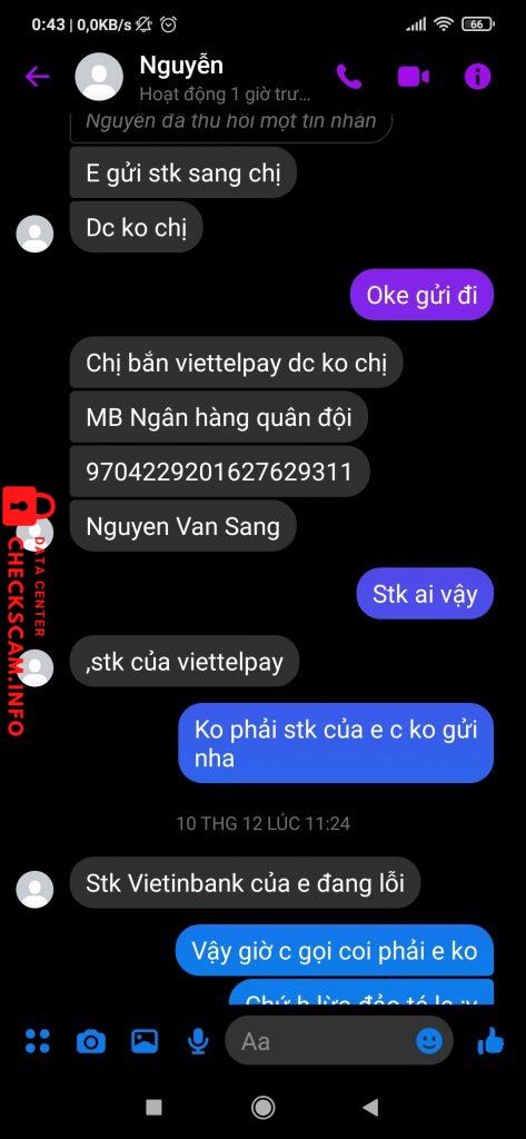 ဆန့်ကျင်သက်သေ Nguyen Van Sang