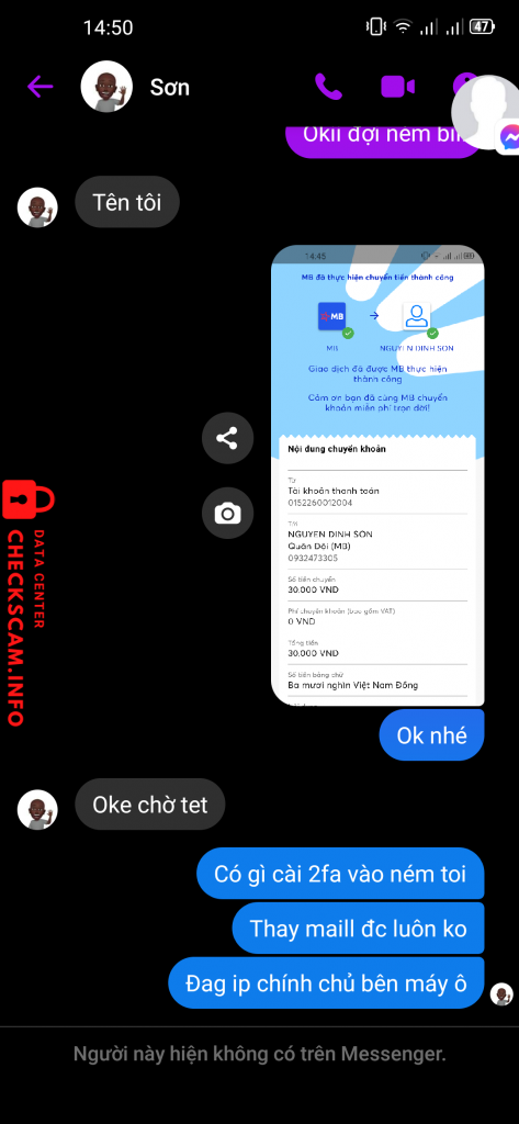 Preuves contre Nguyễn Đình Sơn