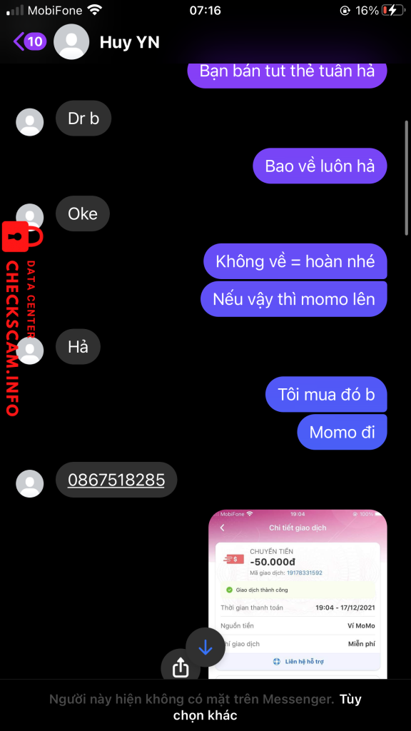 ဆန့်ကျင်သက်သေ Lê Nguyễn Thanh Trúc