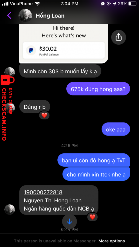 ဆန့်ကျင်သက်သေ Nguyen Thi Hong Loan