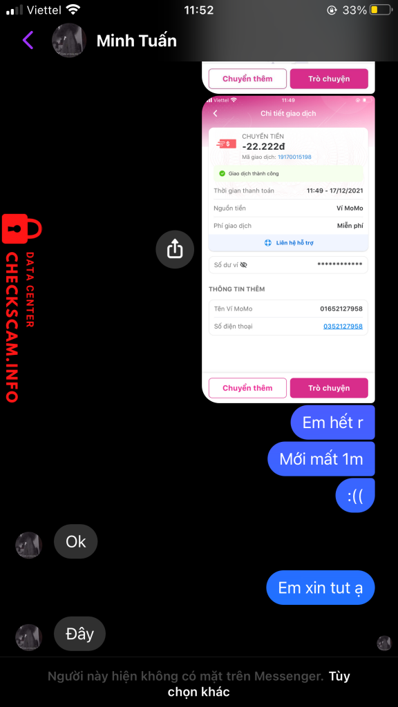 Preuves contre Tuấn Anh