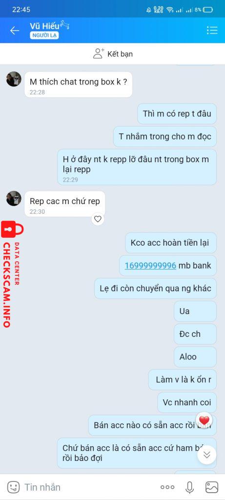 Preuves contre Vũ Trung Hiếu