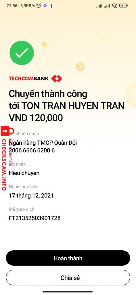 Preuves contre Ton Tran Huyen Tran