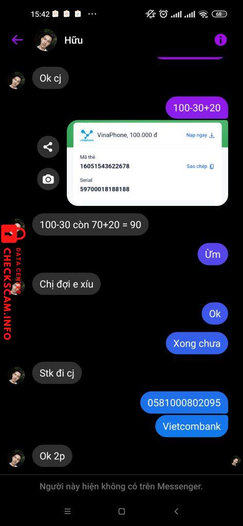 Preuves contre Phạm Nguyễn Quốc Hữu