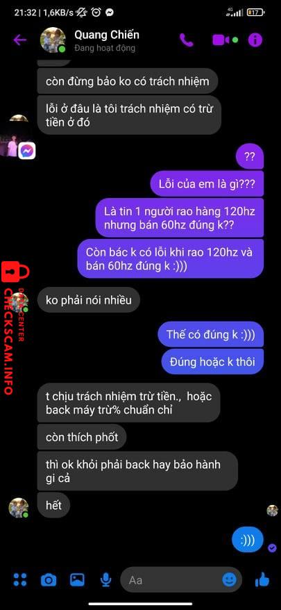 Preuves contre Đình Quang Chiến