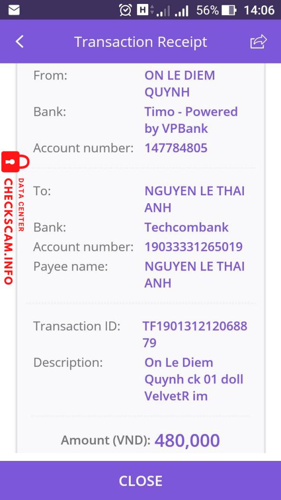 Preuves contre Nguyễn Lê Thái Anh