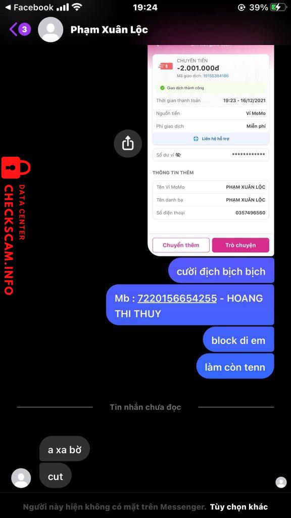 Preuves contre Phạm Xuân Lộc