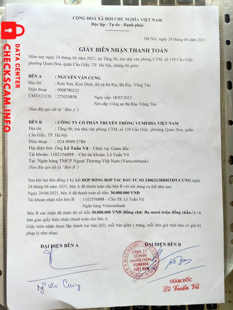 Preuves contre Lê Tuấn vũ