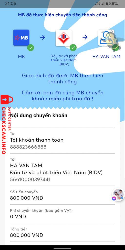 Preuves contre Ha Van Tam