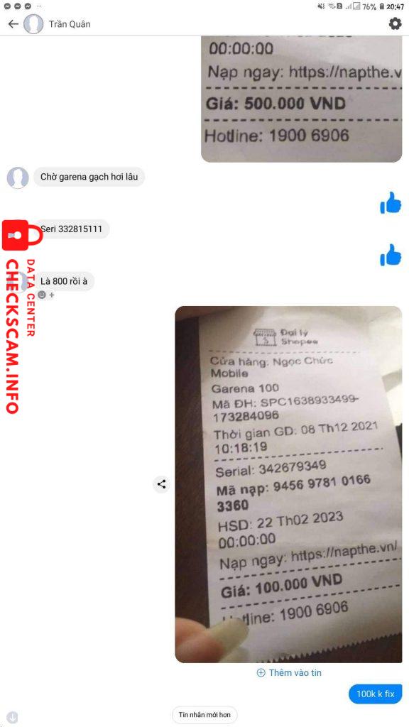 Ebidensya laban sa Trần Quân