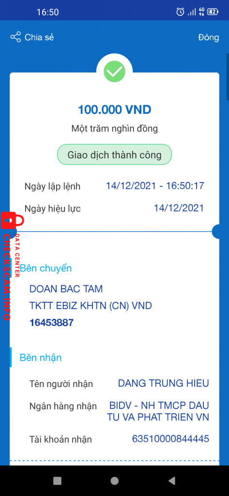 ဆန့်ကျင်သက်သေ Đặng Trung Hiếu