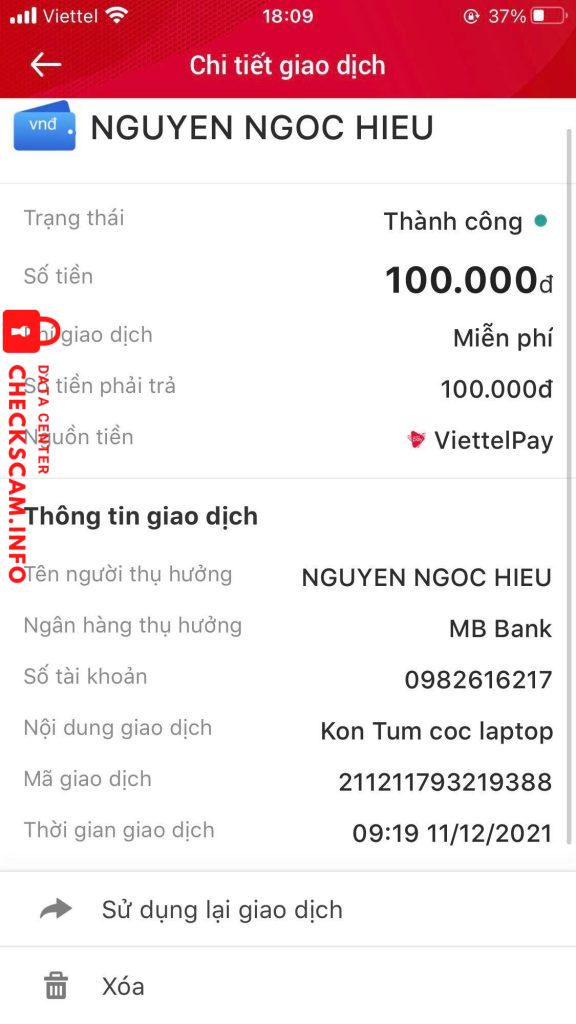 Ebidensya laban sa Nguyễn Ngọc Hiếu