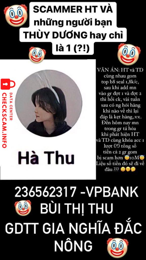 Ebidensya laban sa Bùi Thị Thu