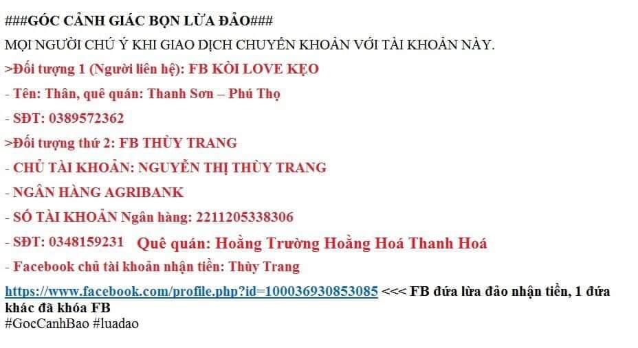 Ebidensya laban sa Nguyễn Thị Thùy Trang
