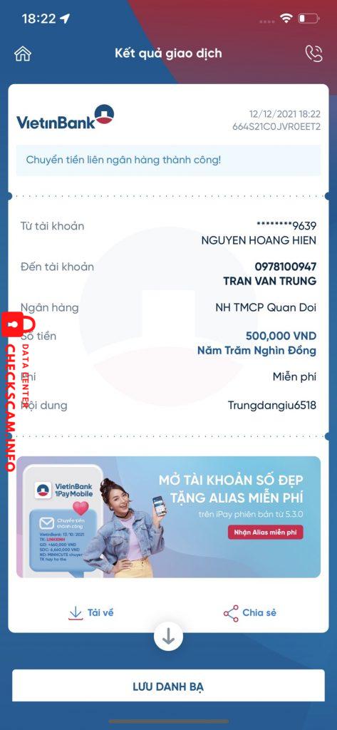 Ebidensya laban sa Tran Van Trung