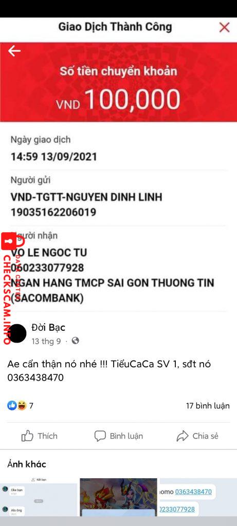 Ebidensya laban sa Võ Lê Ngọc Tú