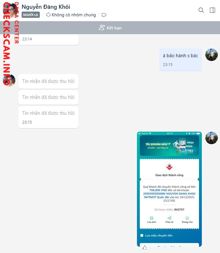 Ebidensya laban sa Nguyễn Đăng Khôi