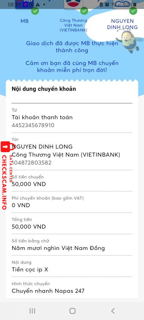 Ebidensya laban sa Nguyen Dinh Long
