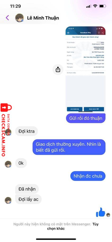 Ebidensya laban sa Cao Minh Thuần
